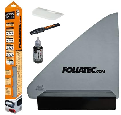 FOLIATEC Scheiben Tönungsfolie, BLACKNIGHT Light, 51x400cm + 76x152cm, mit ABG, 65% Verdunkelung