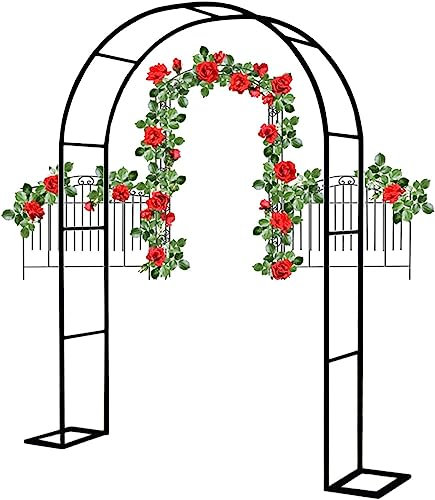 Arche Jardin pour Rosiers Plantes Grimpantes, Metal Arceau à Rosiers, Arche de Rosiers Vigne Mariage, Pergola Tonnelle de Jardin, Intérieur Extérieur Décoration de Fête,300x220x40CM