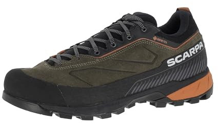 Scarpa Rapid XT GTX wasserdichte Zustiegsschuhe Herren mit Vibramsohle und Wildleder Obermaterial | Klettersteigschuhe | Wanderhalbschuhe Caribou - Rust orange EU 44,5