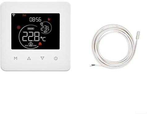 Thermostat WiFi intelligent, thermostat programmable pour chauffage au sol, avec sonde à induction, pour régler le fonctionnement du système de chauffage (chauffage électrique)