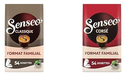 Lot de Senseo Café 54 Dosettes Classique + Senseo Café 54 Dosettes Corsé