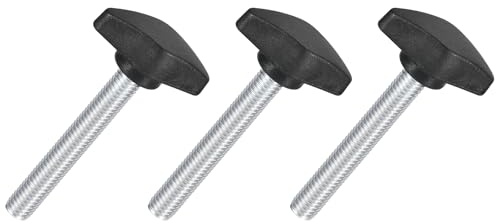 QUARKZMAN 3 Stück Rändelschraube, M8 x 55mm Flügelschrauben, 304 Edelstahl T-förmige Klemmschraubenknopf 36mm Durchmesser für Werkzeugmaschine Anziehen Geräte Instrument