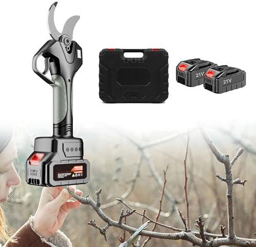 QFGain Forbici da Giardino Elettriche, Cesoie da Potatura da Giardino, Tagliasiepi Telescopici, Tagliarami da Potatura, Forbici Professionali, Attrezzo da Giardino Portatile