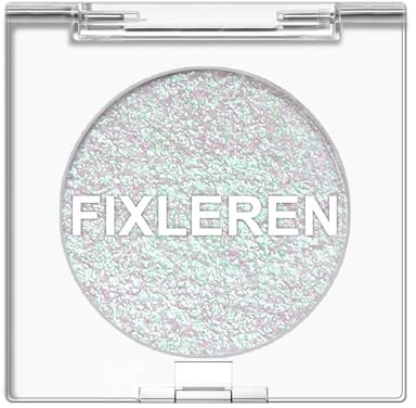 Fixleren Glitter Chamäleon Lidschatten Make-up Palette, Highlighting Eyeshadow，Metallic Changing Langanhaltende holografische Glitter Multichrome Lidschatten, Bühnen-/Party-Make-up. (Silber-1)