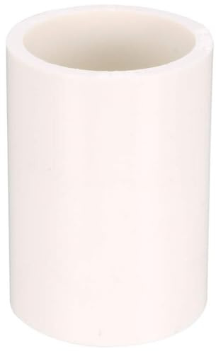 TOP-VIGOR Lot de 5 raccords de tuyau métriques droits en PVC de 25 mm, connecteurs de plomberie soudés au solvant, adaptateur de raccord de tuyau coulissant en PVC pour connexion de tuyau d'eau de