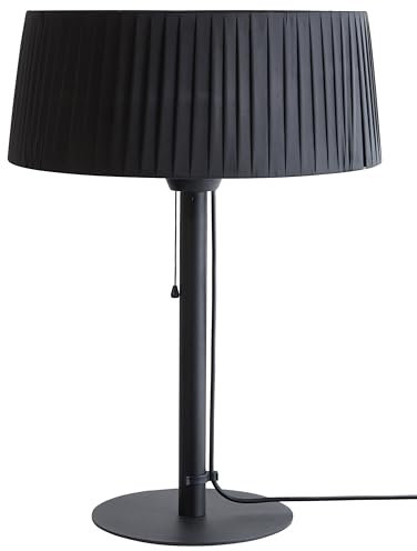 Modern Portabel Elektrisk Halogen Terrassvärmare 1500 W Stål Trädgård Terrass Utomhus Tillbehör Svart Olleria