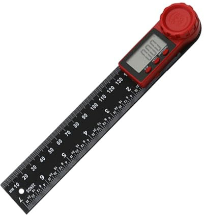 Digitaler Protraktor: Hochpräzise Winkelmessgerät, digitales Winkelmessgerät | Elektronischer Winkel mit LCD mit Hintergrundbeleuchtung, Magnetfuß, Winkellineal von r