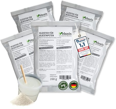Veluxis Tapetklister för fibertapeter – 5-pack för 150 m²