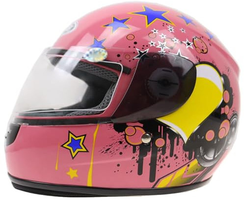 Casco Da Motocross Per Bambini, Casco Da Motociclista Per Bambini, Omologato ECE 22.06, Casco Da Ciclomotore Per Ragazzi E Ragazze A,50-55cm