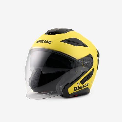 MAGIC MOTOR Casco BLAUER HT JET JET - JJ01 MONO GIALLO MATT L