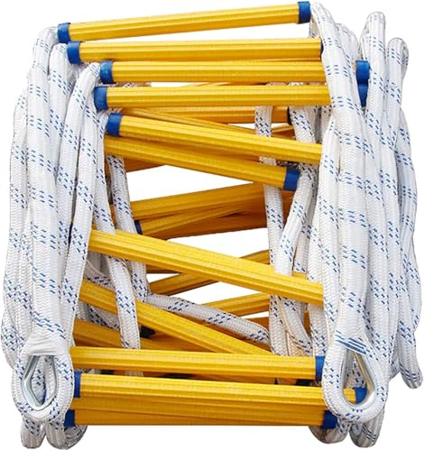 Strickleiter, Feuerfeste Rettungsleiter, Feuerlöschleiter Für Den Notfall, Rettungsstrickleiter Mit Karabinern, 10m/32.8FT