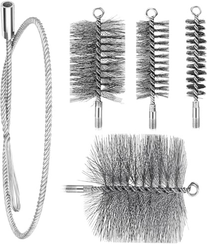 Stove Pipe Brush, Fireplace Ash Brush, Flexible Stainless Steel Stove Pipe Cleaner, User-Friendly, High-Temperature Resistance, For Grill Burner