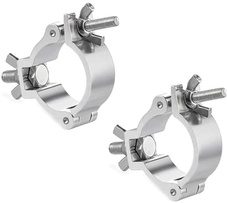 Gutol Cross-shaped Universal Buckle Stage Light Clamps DJ Lighting Mounting Hooks Single Ring Buckle for Bar KTV Theater Party(25-30mm)