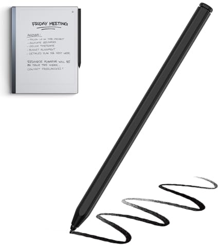 Styluspenna för Remarkable 2 Pen, EMR Penna kompatibel med Kindle Scibe | Digital Suddgummi, 4096 Trycknivåer, Lutningskänslig, Magnetisk Adsorption, Palm Avslag, 5 reservspetsar