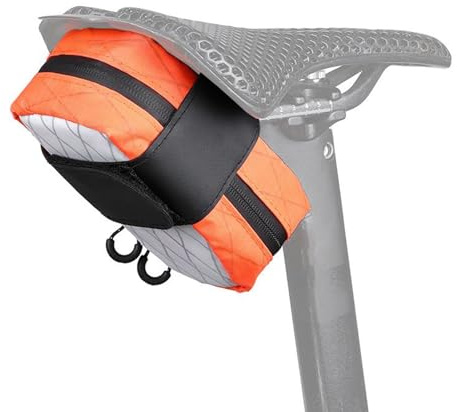 Bike sadelväska – 16 x 9,5 x 6 cm – vattentät nylon polyester cykelsitspaket – lätt slitage slitstark påse – för vuxna, kvinnor, ryttare utomhus resor
