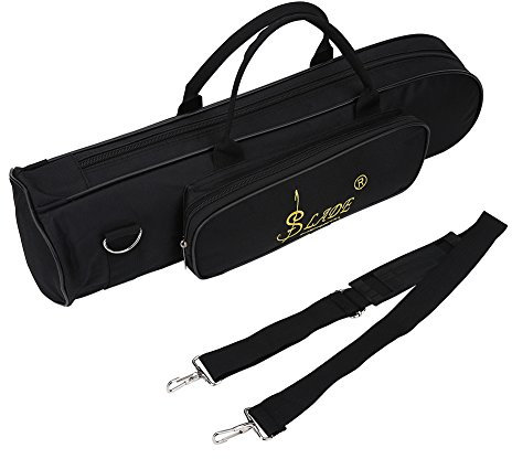 Trompete Tasche, Oxford Tuch Stoßfest Trompete Tasche mit Schultergurt und Griffgriff(Schwarz)