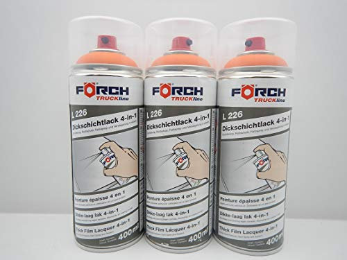 4 in 1 ATLAS BAUMASCHINE ORANGE DICKSCHICHTLACK LACK SPRAY SPRAYDOSE 400ML (3)