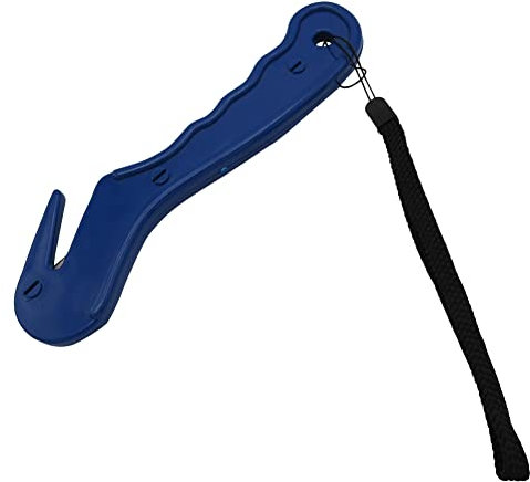 Secure Fix Direct Hay Net Safety Cutter (Horse Net Straw Stable Round Bale Blade Box Bag Hook Knife Blue)