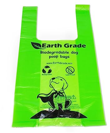 Hundekotbeutel in Erdqualität mit Bindegriffen auf Rolle, extra dick, robust, bio-auslaufsicher, für Hundekotbeutel (600 Bags)