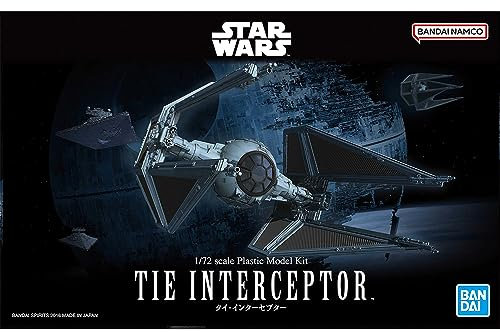 Revell 01212 TIE Interceptor Bandai (Click System) 1:72 Scale Unbuilt/Pre-coloured/Click-Together (Non-Glue) Plastic Model Kit