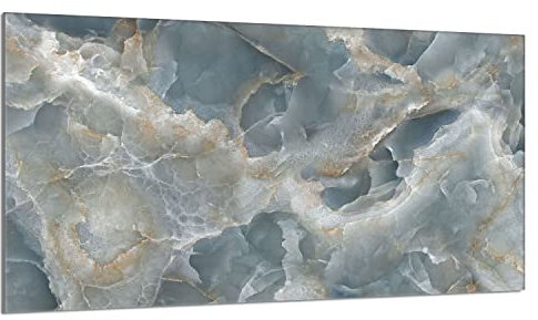 Herdabdeckplatte 90x52 cm 1-teilig Ceranfeldabdeckung Induktion Herdschutz Spritzschutz Glasplatte Deko Schneidebrett, Marmor Grau