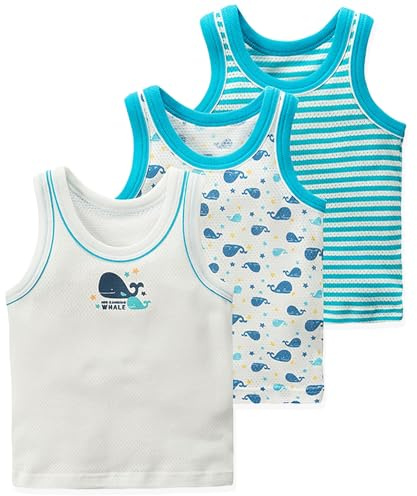 Ärmelloses Tanktop für Jungen, Größe 12 - 12 Jahre, 3er-Pack, Wal, 6 Jahre