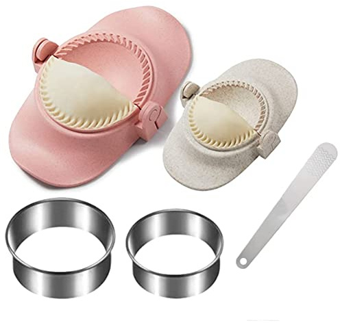 Kaneorooir 1 Set Dumpling Maker Dumpling Dough Press Mold Set with Ring Cutter and Stuffing Spoon Kitchen Gadget for Empanada
