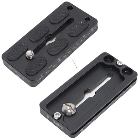 8cm Quick Release Plate for Large Camera Body with Battery Grip, Compatible with Arca-Swiss Fit Tripod Panning Ball Head Clamp