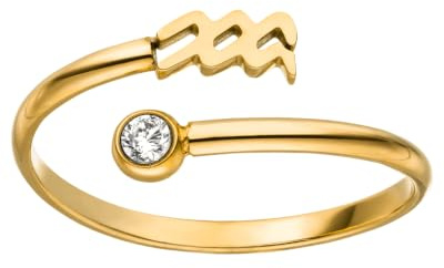 Purelei Sternzeichen Ring Damen – Wasserfester, Verstellbarer Edelstahlring für Frauen, Eleganter Modeschmuck, Größen 50-60, Langlebiges, Allergikerfreundliches Schmuckstück