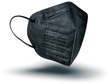 atemious PRO 2 BLACK FFP2 Maske schwarz einzeln verpackt EN 149:2001+A1:2009 CE 2233