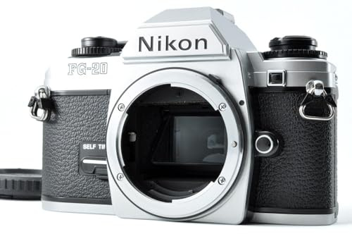 Nikon FG-20 35mm SLR Film Camera Body with Nikon F mount AI lens system. Custom shutter and Aperture settings. Works with Color & B&W film (Renewed)