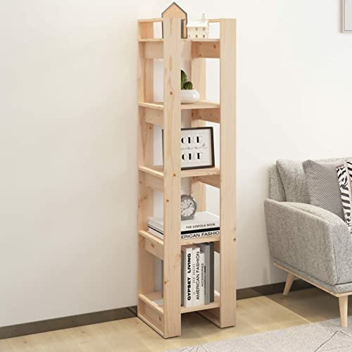 ARKEM Bücherregal/Raumteiler 41x35x160 cm Massivholz Kiefer Raumteiler Regal Schrank BüCherregal Storage Shelves Regal Raumteiler