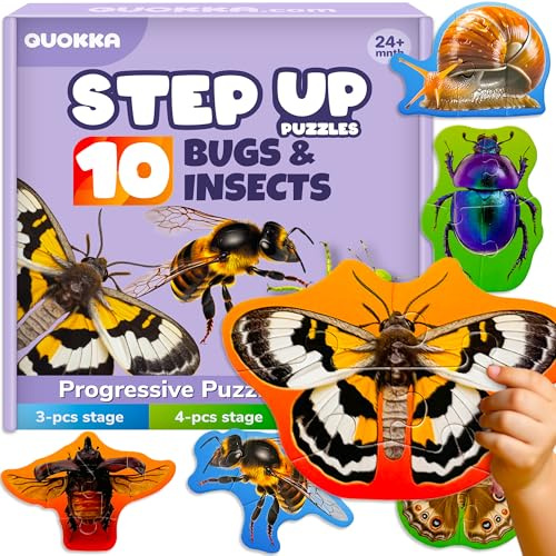 Spielzeug Puzzle Ab 2 3 Jahre - Insekten Spiele ab 3-5 Jahre | 8 Realistische Tierformen - Geschenk-Spielzeug für Kinder