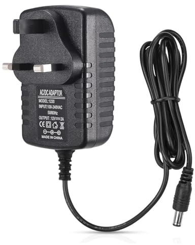 12V 2A Power Supply for LED Strip Lights AC 100-240V to DC Power Adapter | 12 Volt Transformers Power 12V 2A Power Supply Adapter with 5.5 X 2.1mm Female Jack Connector for Router, Security Camera Etc