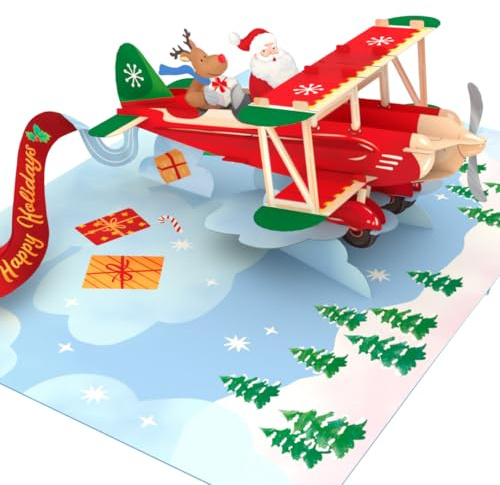 Three Dee Cards - Nacht vor Weihnachten 3D Pop-Up Weihnachtskarte, Geldgeschenk für Tochter, Sohn, Ehemann, Ehefrau, Bruder, Schwester, Mama, Papa, Familie, Weihnachtsgrußkart