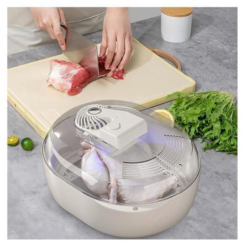 MWSHIYUQING 6 In 1 Tabla Descongelar Rapida DescongelacióN RáPida Y EsterilizacióN UV, Descongelar Alimentos AtomizacióN Y PreservacióN UltrasóNica, Charola Descongelar CóModo, Seguro Y RáPido