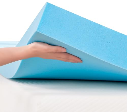 Hokway Gel-Infused Memory Foam Mattress Topper Breathable and Flexible Support Comfort Mattress Pad (5CM, 3ft Single (90x190cm))