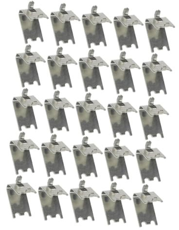 NULYLU 25pcs Shelf Buckles Metal Clips for Shelving Refrigerator Shelf Supports Clips for Table Tops Use in Kitchen