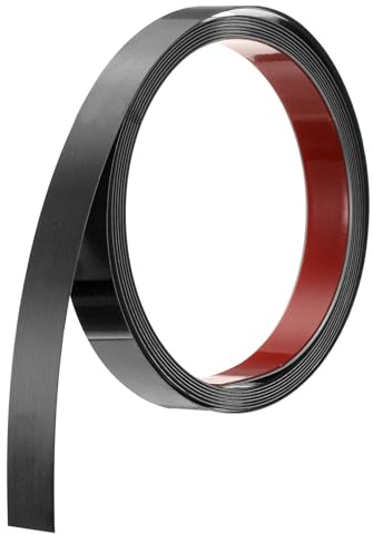 QUARKZMAN Edelstahl-Wand-Moldingleiste Metallleiste gebürstetes Schwarz | 10 Ft x 0.78 Zoll, selbstklebende, selbstklebende Spiegel-Leiste, für Wanddecke Kamin Spiegelkante
