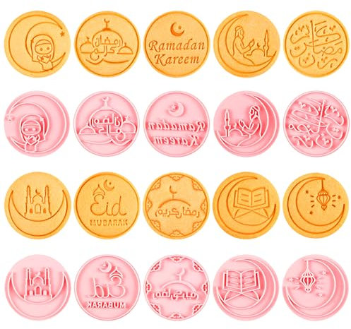 Ramadan Deko Ausstechformen, 10 Stück Ramadan Ausstechformen Keksausstecher Eid Mubarak Ausstechformen Set Ramadan Deko Set Keks Fondant Kuchen Backen Ausstecher für Ramadan (B)