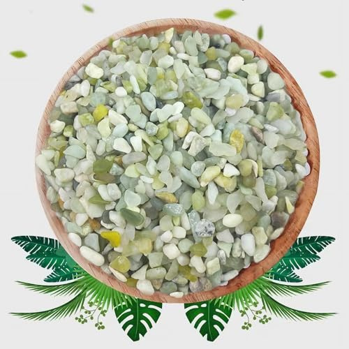 5LB Jade Succulent and Cactus Pebbles - 1/5 Inch Natural Polished Decorative Stones for Indoor Plants, Vases, Planters, and Outdoor Gardening
