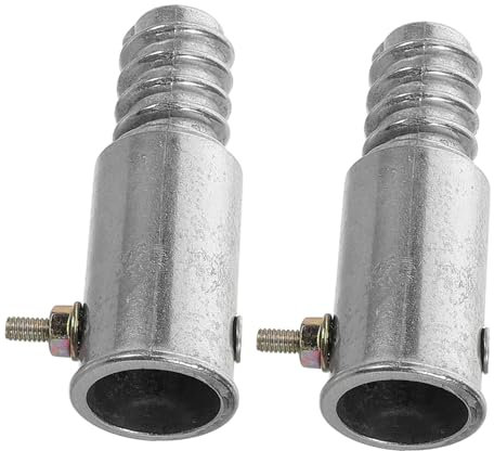 BESTOYARD Aluminum Alloy 19mm Threaded Extension Pole Adapter Tip Repair Kit for Broom Handle, Replacement Threaded End for Metal, Wood and Iron Rods, Suitable for Cleaning and Maintenance