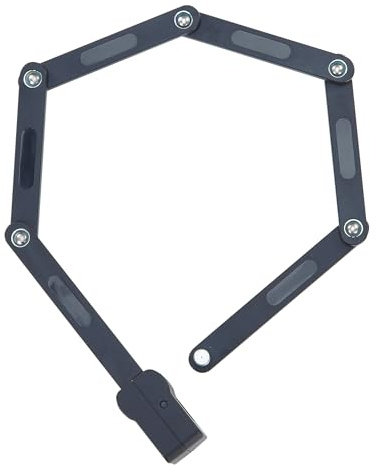 Prophete Candado plegable con huellas dactilares, incluye soporte de cerradura, candado para bicicleta con alta protección contra manipulaciones, nivel máximo de seguridad 7, color negro