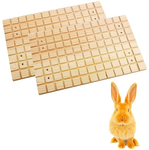 Wmzjnljy 2pcs Rabbit Wooden Scratch Board Grinding Deck Bunny Claws Scratching Board Teeth Grinding Toys for Small Animal for Rabbit Hamster Squirrel(Z92-2)