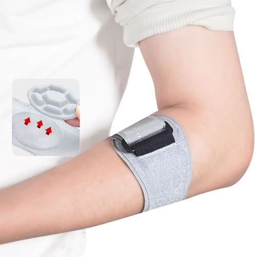TOEECY Soporte para Codo Ajustable de Alta Calidad con Almohadilla de Presión Elástico y Transpirable Ideal para Aliviar el Dolor de Tendinitis y Epicondilitis Negro Unisex(Black)
