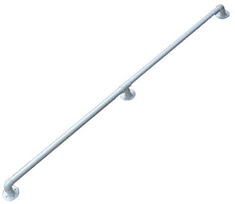 Corrimano per scale bianche per interni ed esterni, kit completo per ringhiera per scale, design moderno per una maggiore sicurezza (dimensioni: 500 cm)