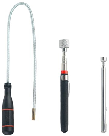 3 Pack Telescopic Magnet, Magnetic Pickup Tool, Telescopic Magnetic Pickup Tool, Magnet Stick - Extendable Retrieval Tools with Strong Magnetic Tips,with Non-Slip Handle