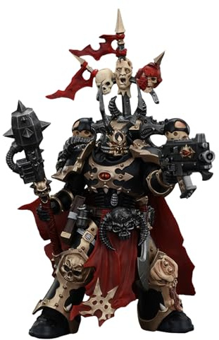 GWTCTOY JoyToy GW 40K Originallizenz 1:18 Actionfigur, Chaos Space Marines Black Legion Chosen Champion with Bolter and Power Maul