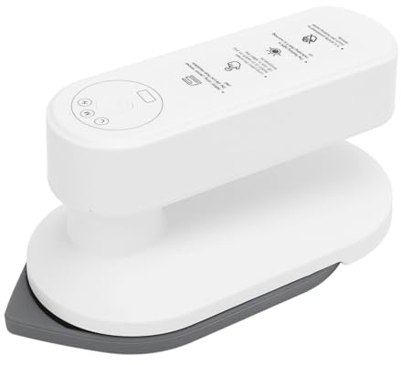 Denash Mini Máquina de Planchar de Viaje, Hierro Portátil Inalámbrico con Batería de 5000 MAh, Fuego Rápido, Temperatura Ajustable, Caja de Almacenamiento Práctica, Ideal para