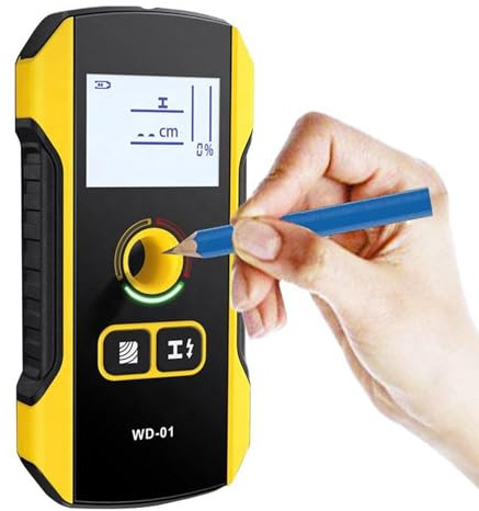 GZPKJ Rilevatore di Montanti da Parete, Scanner per Rilevatori di Pareti Metalliche, Indicatore di profondità Visivo, Rilevamento Fino a 120 Mm, Rilevamento Multiplo Intelligente, per Metallo, Cavi